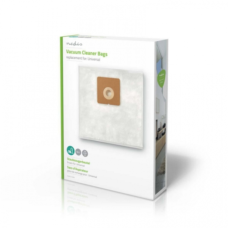 Nedis Vacuum Cleaner Bag | 4 pcs | Synthetic | Most sold for: Universal | White