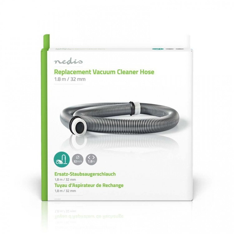 Nedis Vacuum Cleaner Hose | 32 mm | 1.80 m | Plastic | Grey Nedis Vacuum Cleaner Hose | 32 mm | 1.80 m | Plastic | Grey