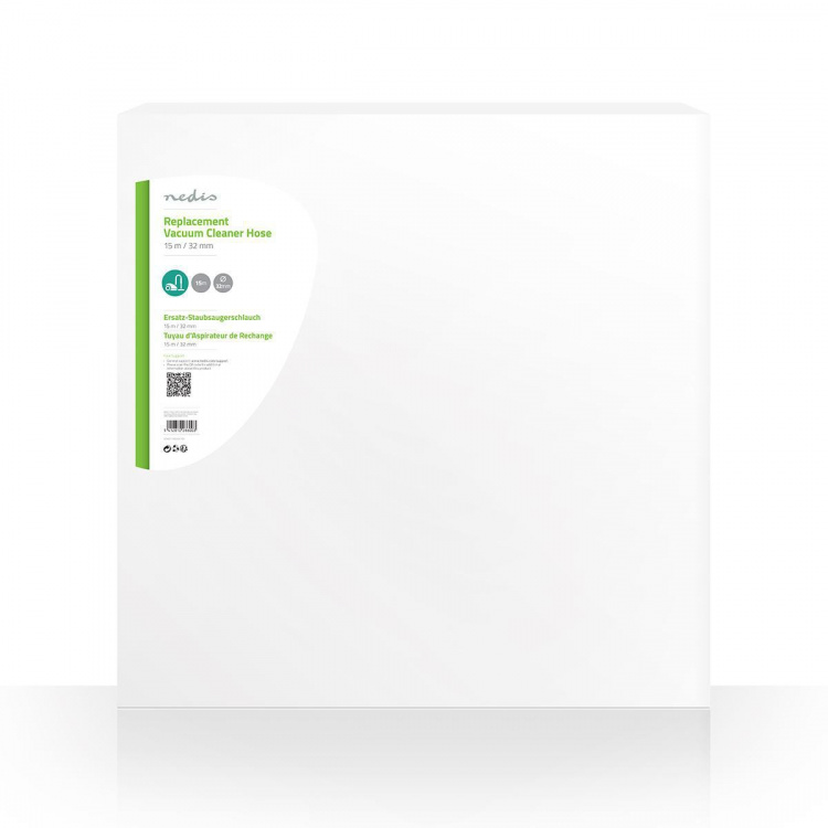 Nedis Vacuum Cleaner Hose | Replacement for: Universal | 32 mm | 15.0 m | Plastic | Black