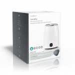 Nedis Air Humidifier | 110 W | With Cool and Warm Mist | 5.5 l | Hygrometer | Timer | Suitable for space up to: 50 m² | Grey / White Nedis Air Humidifier | 110 W | With Cool and Warm Mist | 5.5 l | Hygrometer | Timer | Suitable for space up to: 50 m² | Grey / White