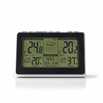 Nedis Weather Station | Indoor & Outdoor | Including wireless weather sensor | Weather forecast | Time display | LCD | Alarm clock function