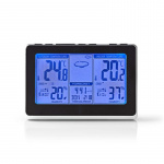 Nedis Weather Station | Indoor & Outdoor | Including wireless weather sensor | Weather forecast | Time display | LCD | Alarm clock function