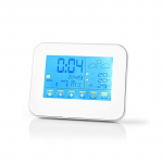 Nedis Weather Station | Indoor & Outdoor | Including wireless weather sensor | Weather forecast | Time display | Colour LCD Display | Alarm clock function