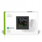 Nedis Weather Station | Indoor & Outdoor | Including wireless weather sensor | Weather forecast | Time display | LED | Alarm clock function Nedis Weather Station | Indoor & Outdoor | Including wireless weather sensor | Weather forecast | Time display | LED | Alarm clock function