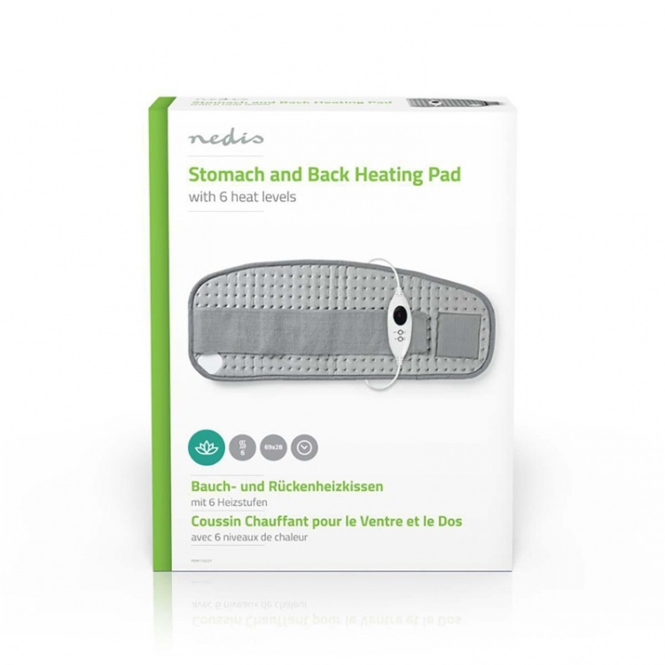 Nedis Heating Pad | Stomach and Back | 6 Heat Settings | Overheating protection | Washable