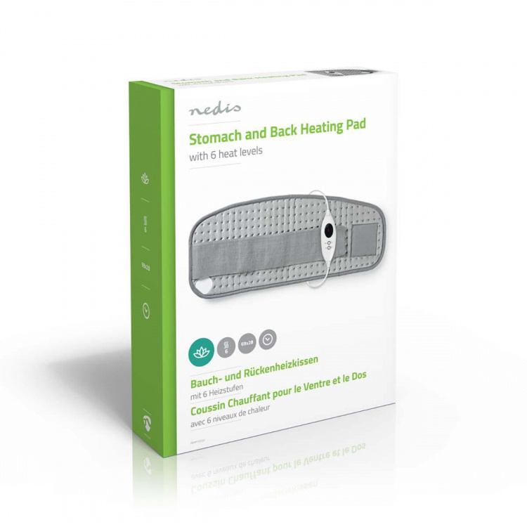 Nedis Heating Pad | Stomach and Back | 6 Heat Settings | Overheating protection | Washable