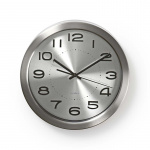 Nedis Wall Clock | Diameter: 300 mm | Stainless Steel | Silver