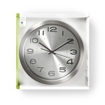 Nedis Wall Clock | Diameter: 300 mm | Stainless Steel | Silver