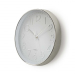 Nedis Wall Clock | Diameter: 300 mm | Plastic | Silver / White