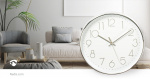 Nedis Wall Clock | Diameter: 300 mm | Plastic | Silver / White