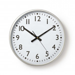 Nedis Wall Clock | Diameter: 380 mm | Plastic | Silver / White