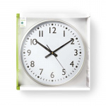 Nedis Wall Clock | Diameter: 380 mm | Plastic | Silver / White