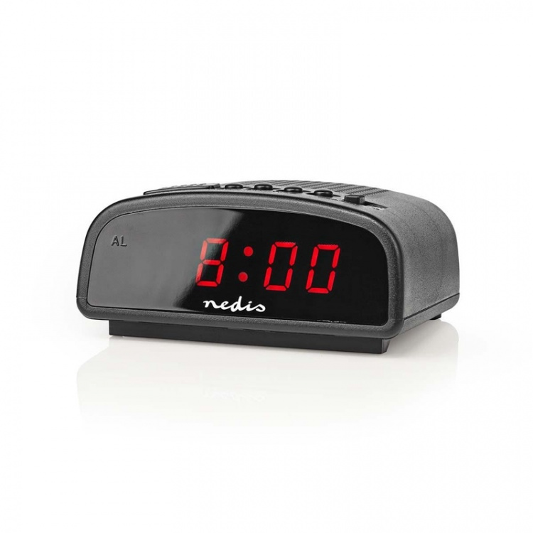 Nedis Digital Desk Alarm Clock | LED | Snooze function | Black