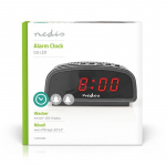 Nedis Digital Desk Alarm Clock | LED | Snooze function | Black