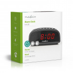 Nedis Digital Desk Alarm Clock | LED | Snooze function | Black