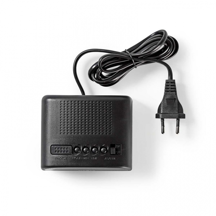 Nedis Digital Desk Alarm Clock | LED | Snooze function | Black