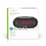 Nedis Digital Alarm Clock Radio | LED | AM / FM | Snooze function | Sleep timer | Number of alarms: 2 | Black Nedis Digital Alarm Clock Radio | LED | AM / FM | Snooze function | Sleep timer | Number of alarms: 2 | Black