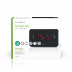 Nedis Digital Alarm Clock Radio | LED | 1x 3.5 mm Audio Input | Time projection | AM / FM | Snooze function | Sleep timer | Number of alarms: 2 | Black Nedis Digital Alarm Clock Radio | LED | 1x 3.5 mm Audio Input | Time projection | AM / FM | Snooze function | Sleep timer | Number of alarms: 2 | Black