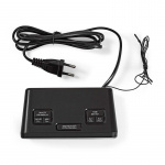 Nedis Digital Alarm Clock Radio | LED | 1x 3.5 mm Audio Input | Time projection | AM / FM | Snooze function | Sleep timer | Number of alarms: 2 | Black Nedis Digital Alarm Clock Radio | LED | 1x 3.5 mm Audio Input | Time projection | AM / FM | Snooze function | Sleep timer | Number of alarms: 2 | Black