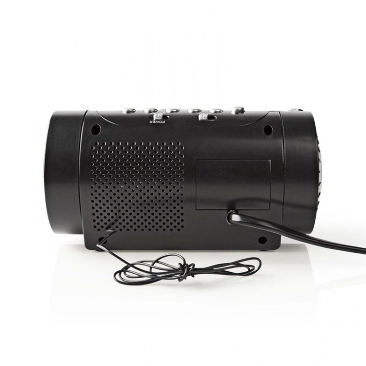 Nedis Digital Alarm Clock Radio | LED | Time projection | AM / FM | Snooze function | Sleep timer | Number of alarms: 2 | Black Nedis Digital Alarm Clock Radio | LED | Time projection | AM / FM | Snooze function | Sleep timer | Number of alarms: 2 | Black