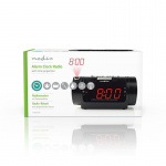 Nedis Digital Alarm Clock Radio | LED | Time projection | AM / FM | Snooze function | Sleep timer | Number of alarms: 2 | Black Nedis Digital Alarm Clock Radio | LED | Time projection | AM / FM | Snooze function | Sleep timer | Number of alarms: 2 | Black