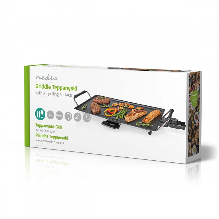 Nedis Teppanyaki Table Grill | Baking surface ( l x w ): 47.5 x 26.5 cm | 5 Heat Settings