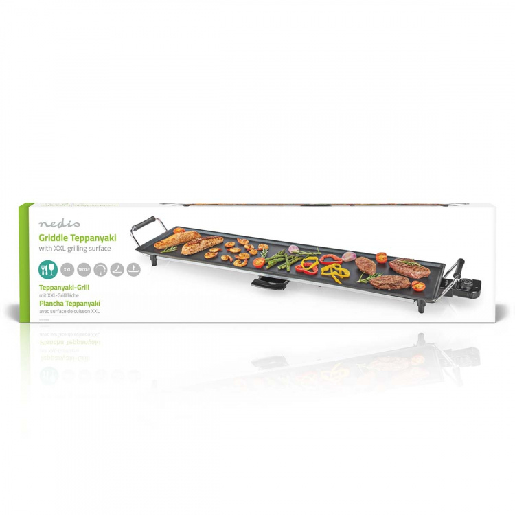 Nedis Teppanyaki Table Grill | Baking surface ( l x w ): 90 x 23 cm | 5 Heat Settings