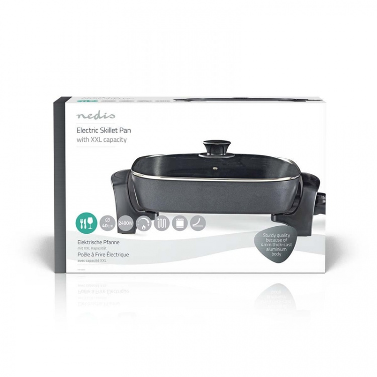 Nedis Electric Skillet Pan | 40 cm | Thick-cast Aluminium Body