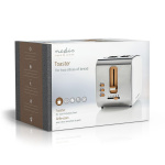 Nedis Toaster | Soft Touch Series | 2 Slots | Browning levels: 6 | Defrost feature | White