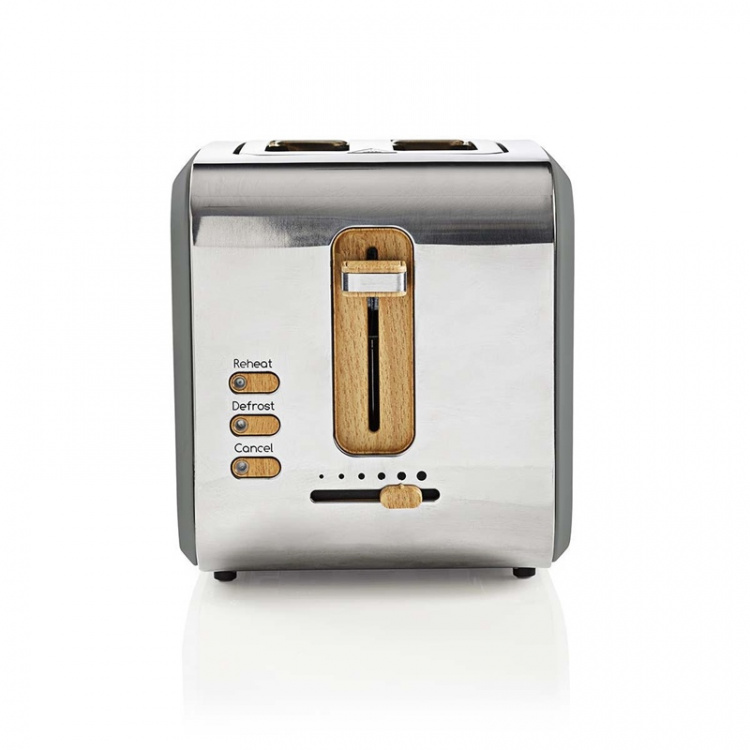 Nedis Toaster | Soft Touch Series | 2 Slots | Browning levels: 6 | Defrost feature | Grey