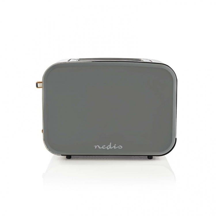 Nedis Toaster | Soft Touch Series | 2 Slots | Browning levels: 6 | Defrost feature | Grey