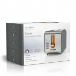 Nedis Toaster | Soft Touch Series | 2 Slots | Browning levels: 6 | Defrost feature | Grey