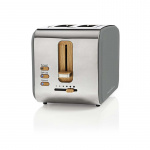 Nedis Toaster | Soft Touch Series | 2 Slots | Browning levels: 6 | Defrost feature | Grey