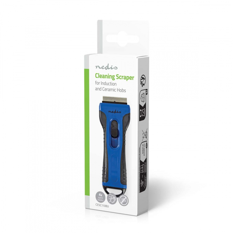 Nedis Cleaning Scraper | Vitroceramic Hobs | Black / Blue | Plastic