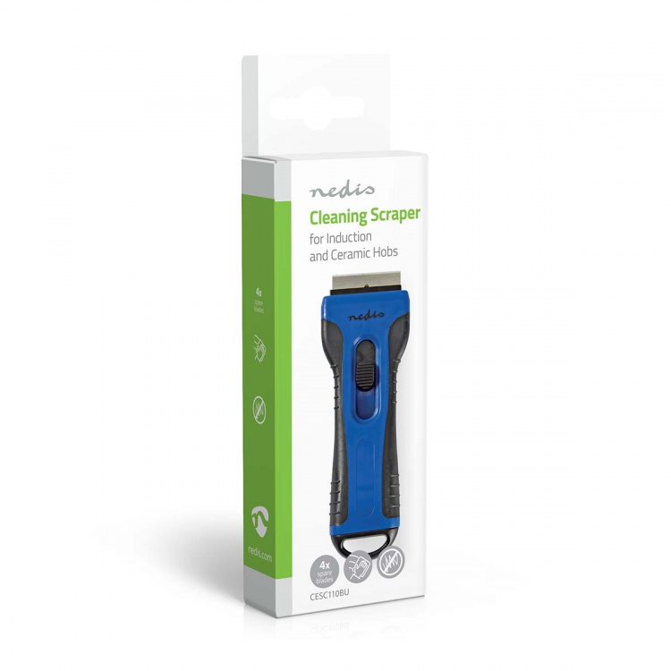 Nedis Cleaning Scraper | Vitroceramic Hobs | Black / Blue | Plastic