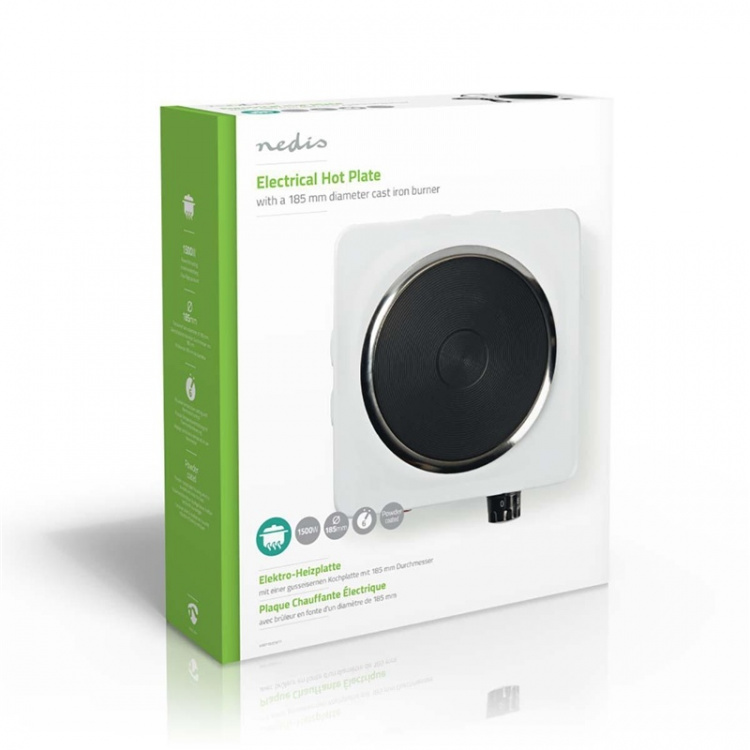 Nedis Electric Cooking Plates | Cooking zones: 1 | 1500 W | Overheating protection | White
