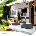 Nedis Electric Cooking Plates | Cooking zones: 2 | 2300 W | Overheating protection | White