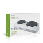 Nedis Electric Cooking Plates | Cooking zones: 2 | 2300 W | Overheating protection | White