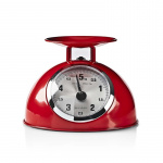 Nedis Kitchen Scales | Analog | Stainless Steel | Removable Bowl | Red