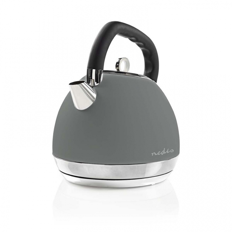 Nedis Electric Kettle | 1.8 l | Soft-Touch | Grey | Rotatable 360 degrees | Concealed heating element | Strix® controller | Boil-dry protection Nedis Electric Kettle | 1.8 l | Soft-Touch | Grey | Rotatable 360 degrees | Concealed heating element | Strix® controller | Boil-dry protection