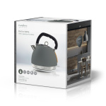 Nedis Electric Kettle | 1.8 l | Soft-Touch | Grey | Rotatable 360 degrees | Concealed heating element | Strix® controller | Boil-dry protection Nedis Electric Kettle | 1.8 l | Soft-Touch | Grey | Rotatable 360 degrees | Concealed heating element | Strix® controller | Boil-dry protection