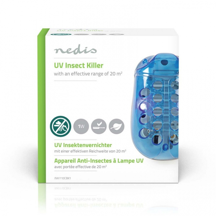 Nedis Mosquito Stop Light Trap | 1 W | Lamp type: LED Light | Effective range: 20 m² | Blue / White