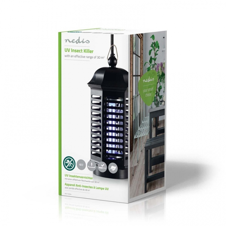 Nedis Mosquito Stop Light Trap | 4 W | Lamp type: F4T5/BL | Effective range: 30 m² | Black
