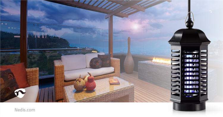 Nedis Mosquito Stop Light Trap | 4 W | Lamp type: F4T5/BL | Effective range: 30 m² | Black