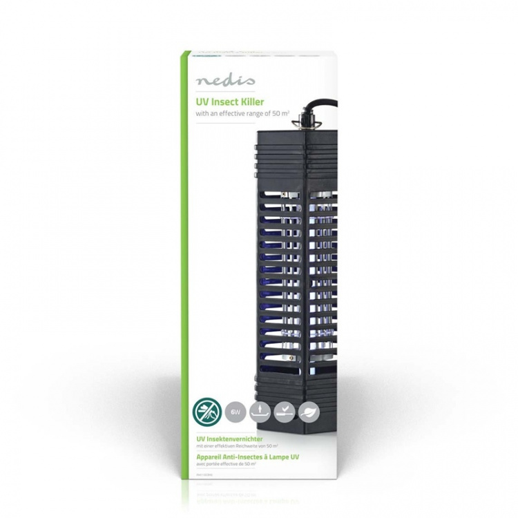 Nedis Mosquito Stop Light Trap | 6 W | Lamp type: F6T5/BL | Effective range: 50 m² | Black Nedis Mosquito Stop Light Trap | 6 W | Lamp type: F6T5/BL | Effective range: 50 m² | Black