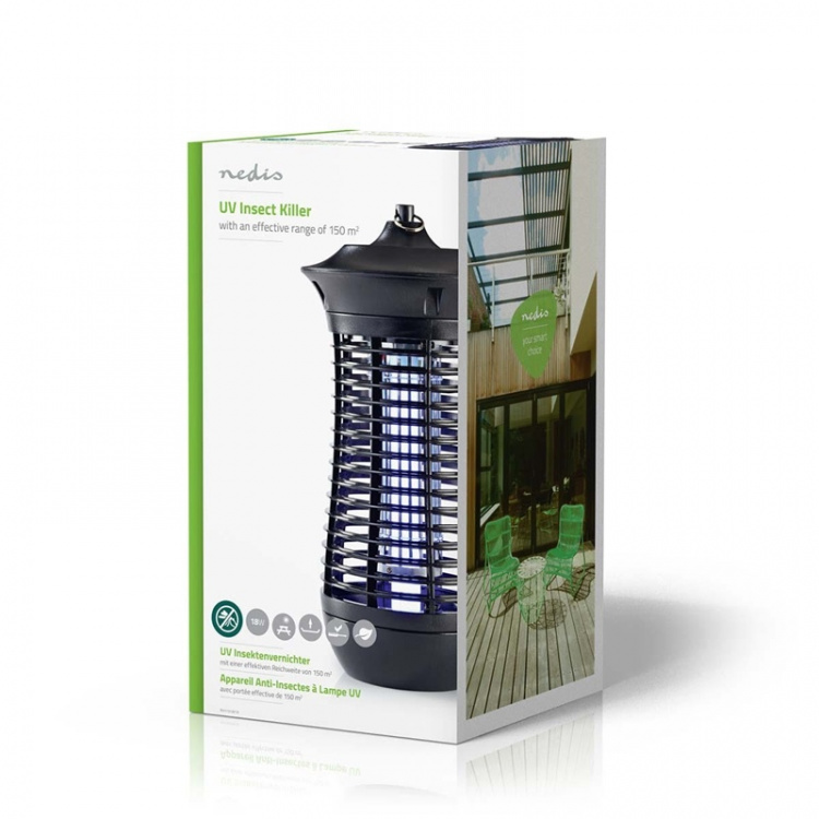 Nedis Mosquito Stop Light Trap | 18 W | Lamp type: 2G11 18W PL/BL | Effective range: 150 m² | Black