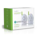 Nedis Audio Baby Monitor | FHSS (Frequency-Hopping Spread Spectrum) | With talk back function | Range: 300 m | Battery Powered / Mains Powered | Green / White