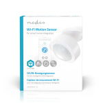 Nedis SmartLife Motion Sensor | Wi-Fi | Battery Powered / Mains Powered | Detector angle: 120 ° | Detector range: 10.0 m | White