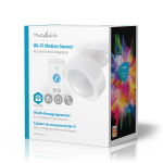 Nedis SmartLife Motion Sensor | Wi-Fi | Battery Powered / Mains Powered | Detector angle: 120 ° | Detector range: 10.0 m | White
