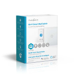 Nedis SmartLife Wall Switch | Single | Wall Mount | 1000 W | Android™ / IOS | Glass | White